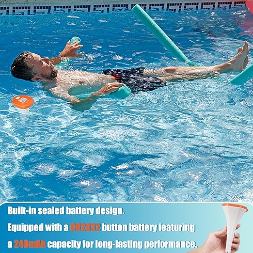 XY-WQ Digital Pool Thermometer, Easy-to-Read, Large LCD, IPX8 | Large LCD with easy-read numbers, IPX8 waterproof housing and safety rope for pools, spas, hot tubs and aquariums.