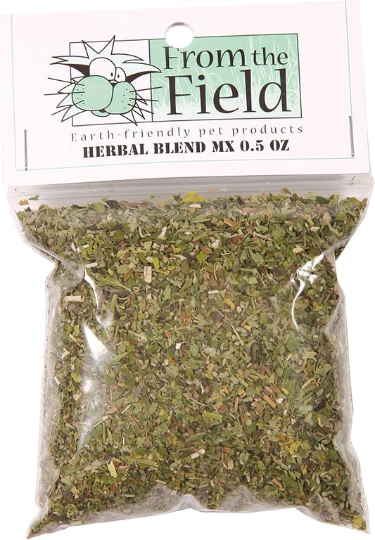from The Field | Herbal Blend MX Catnip & Valerian Root for Cats | 0.5 oz Resealable Bag | Organic, USA-Grown, Potent Cat Attractant for Play & Stress Relief – All-Natural, Safe for Indoor Cats