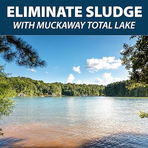 Airmax MuckAway, Natural Pond Muck Remover, Cleans & Clears Away Muck & Sludge, Easy to Use Bacteria & Enzyme Tablets, Safe for The Environment, Treats up to 1 Acre, 3 Month Supply, 36lbs