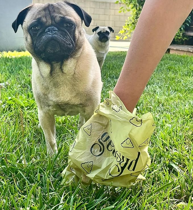 Eco-Friendly Dog Poop Bags, Cat Litter Bags, (150 Bags), Dog Poop Bags Rolls, Poop Bag Refill, Dog Waste Bags, 10 Rolls (Unscented)