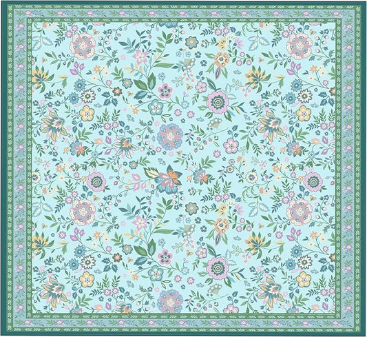 Washable Pee Pads for Dogs 72"x 72", Super Absorbent Boho Reusable Puppy Pads with Colorful Flowers Patterns for Potty Training, Floor, Couch, Bed, and Crate