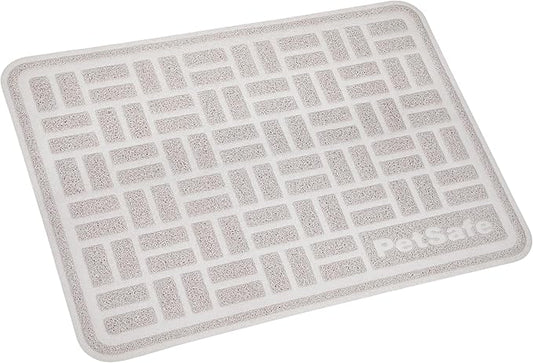 PetSafe Anti-Tracking Litter Mat - Traps Crystal and Clay Clumping Cat Litter - Durable Mesh Material - Easy to Clean Mat - Compatible with All Cat Litter Boxes - Large Size