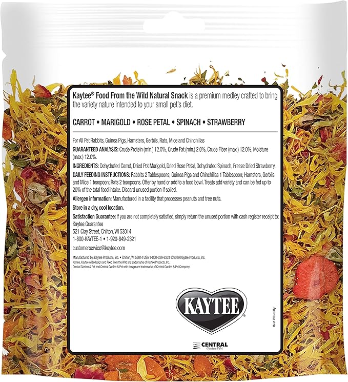 Kaytee Food from The Wild Natural Snack for Pet Rabbits, Guinea Pigs and Other Small Animals, 1 Ounce (Pack of 2)