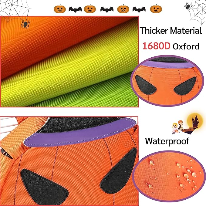JanYoo Rabbit Hay Feeder Halloween Guinea Pig Accessories Hay Bag Hanging Rack for Small Animal Chinchilla(Pumpkin)