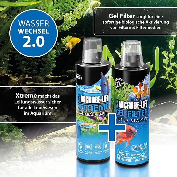 Microbe-Lift Xtreme Water Conditioner Treatment for Aquariums and Fish Tanks, All-in-One Treatment for Freshwater and Saltwater Fish Aquarium, 1 Gallon