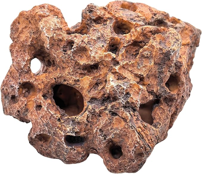 M2cbridge Large Aquarium Resin Holey Rock Hideout Mountain Hideaway Cave A | harmless resin,innovative porous design,multiple entry and exit points