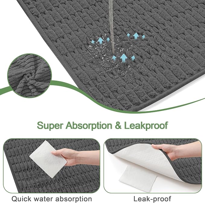 Washable Pee Pads for Dogs, Reusable Puppy Pads Dog Pads, Non-Slip Dog Pee Pads, Leakproof Pet Pee Pads Wee Wee Pads for Dogs. (Dark Grey, 60"x82"(Pack of 1))