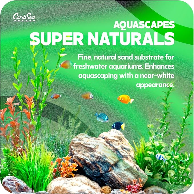 Carib Sea Create a Supernatural Experience: Super Naturals Crystal River Sand re-Creates The Natural World in Your Aquarium with its Smooth, Fish-Friendly Grains.