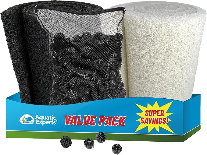 Aquatic Experts Bio Balls Filter Media Bulk, 1.5 Inch Large Bio Balls for Pond & Aquarium Filters, Pond Filter Media for Outdoor Ponds, (Bio Ball Bundle, 1.5 Inch)