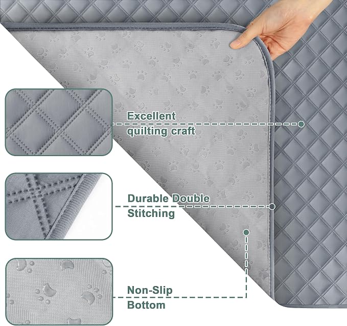 Eterish Reusable Washable Pee Pads for Dogs Extra Large 72'' x 72'' 1 Pack, Absorbent Pet Puppy Dog Training Pads Non-Slip, Waterproof Whelping Potty Pads for Dogs Leak-Proof