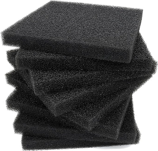 8 Pack Aquarium Filter Foam Bio Sponges Pad 9x9x1 20PPI | Fish Tank Sponge Coarse Sheet Filter Media Pad, Cut-to-Size Foam for Pet Filters