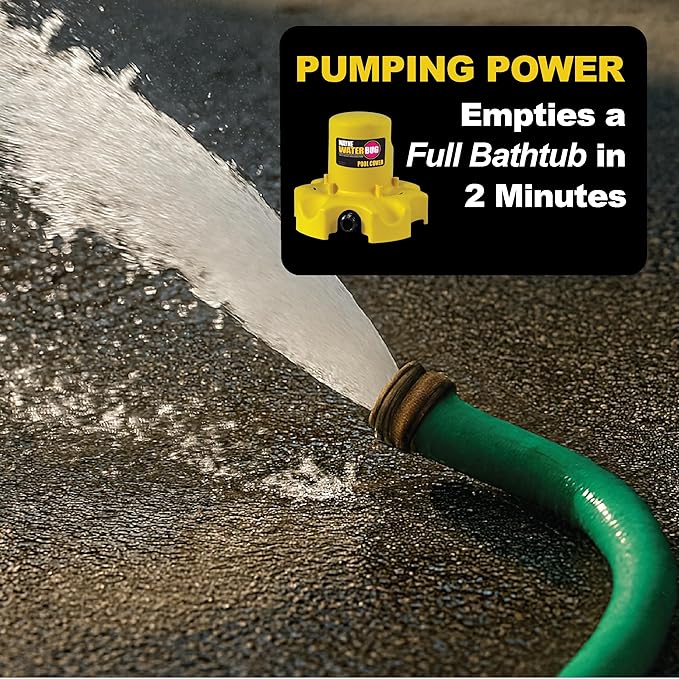 Wayne WaterBUG Automatic Pool Cover Pump – Freeze-Protected Submersible Water Pump for Winter Pool Covers, 1,900 GPH, Above Ground & In-Ground Pools, 25 ft Cord