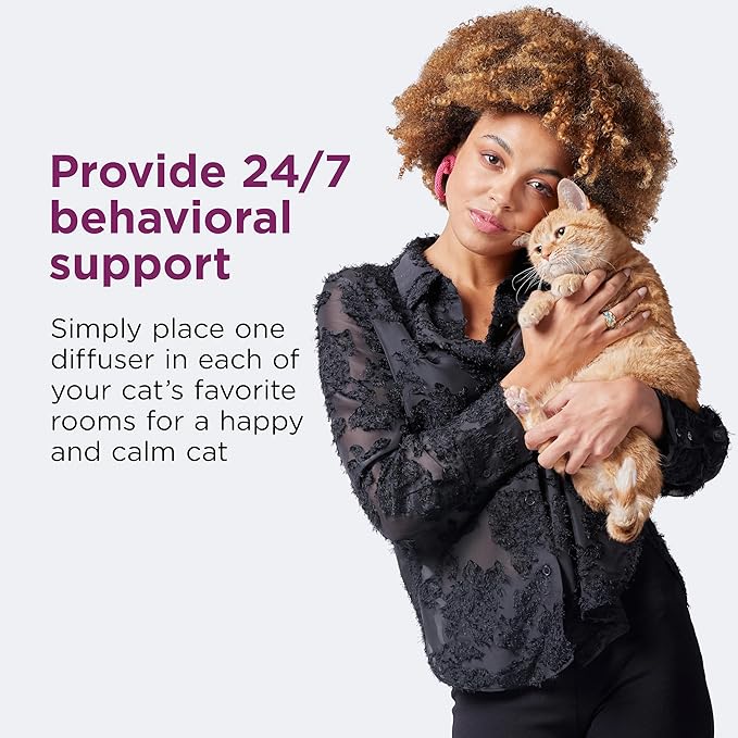 Comfort Zone Multi Cat Calming Diffuser Refill–Cat Calming Pheromone Refills Help Reduce Anxiety, Stress, Scratching, Urine Marking, Multi-Cat Aggression,(30-Day Refills, 180-Day Supply)(Pack of 12)