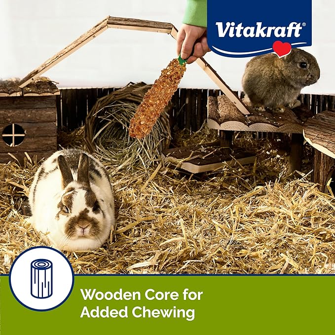 Vitakraft Crunch Sticks Rabbit Treat - Carrot and Honey - Rabbit Chew Sticks, 3 oz