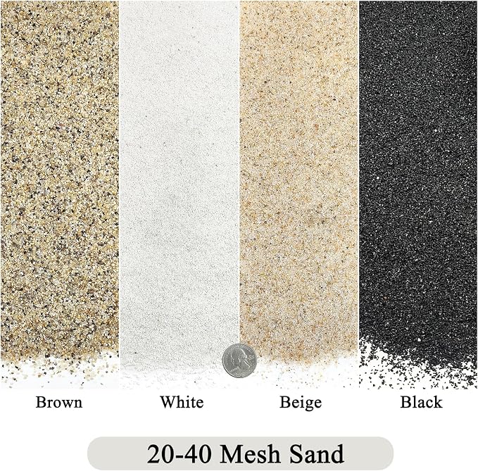 Brown Aquarium Sand, 20lbs Fish Tank Sand Mini Gravel Substrate | Silica Sand Substrate for Freshwater Saltwater Aquarium, Terrarium, Plant, Craft Decor