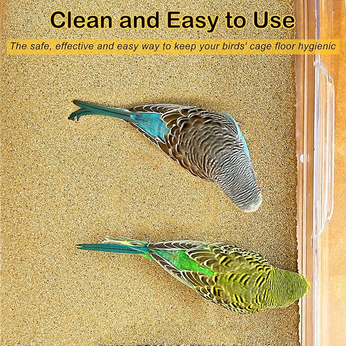 S&X Gravel Paper for Bird Cage 12-Pack 16” x 10” Gravel Liner Paper Sand Sheets Bird Cage Liners
