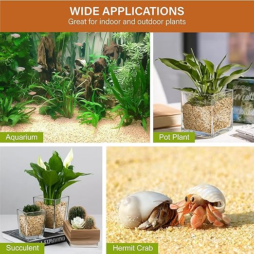NUPICK 1-2mm Coarse Sand for Plants, 20lb Horticultural Sand for Succulents | Desert Silica Sand for Cactus, Decorative Gravel for Landscaping, Gold Horticultural Grit for Aquariums, Bonsai, Vases Filler
