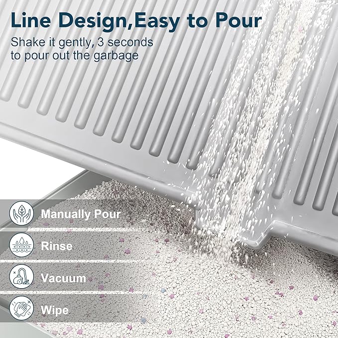UPSKY Cat Litter Mat, Large Kitty Litter Trapping Mat Soft on Kitty Paws, Litter Box Mat Keep Floor Clean, 31" x 24" Waterproof and Washable Trapping Mats Catcher Pad for Scatter Control