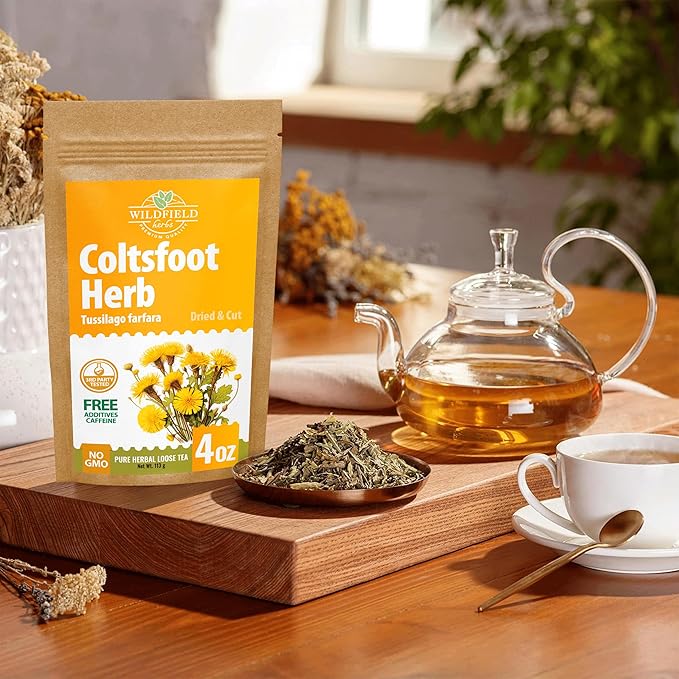 4 oz. Coltsfoot Herb Leaf Tea (Tussilago Farfara) - 113g Coltsfoot Leaf Herb Tea Uñ De Caballo