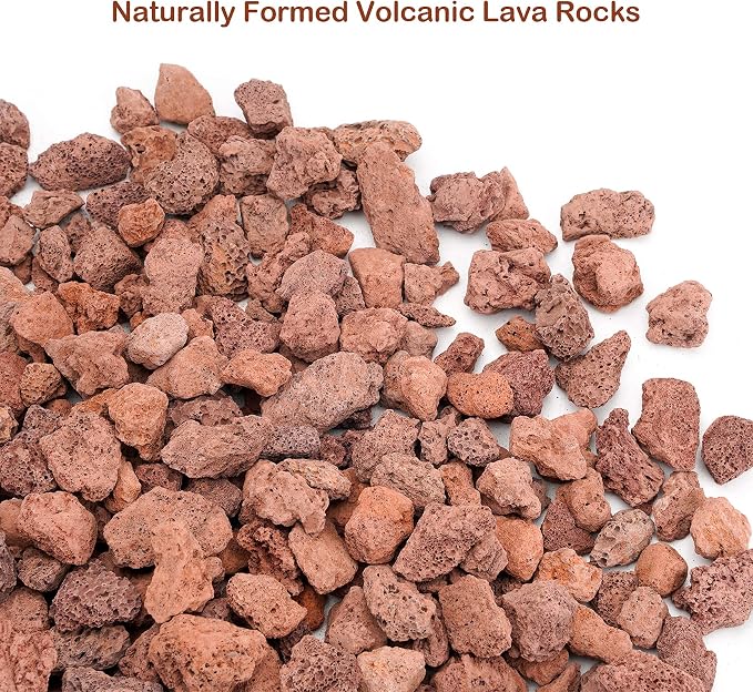 Stanbroil Red Lava Rock Granules for Gas Log Sets and Fireplaces - 10 lb.Bag (0.4"-0.8") | Fire Pits, Gas Log Sets
