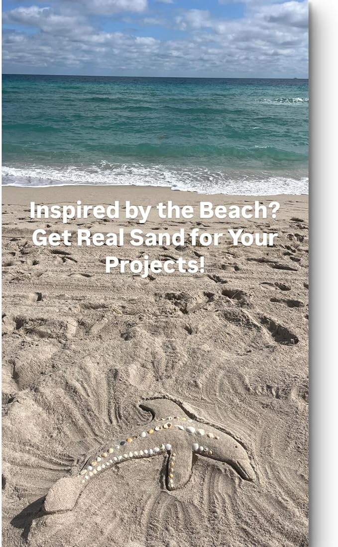 Florida Beaches Sand Soft, Fine Sand (16 oz / 1 LB) for Vase Filler, Coastal Decor, Weddings, Terrariums, Aquariums, and DIY Crafts - Natural & Cleaned from Various South Florida Beaches