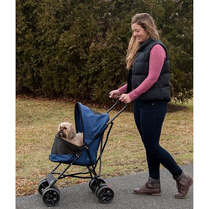 PET GEAR TRAVEL LITE PET STROLLER, NAVY