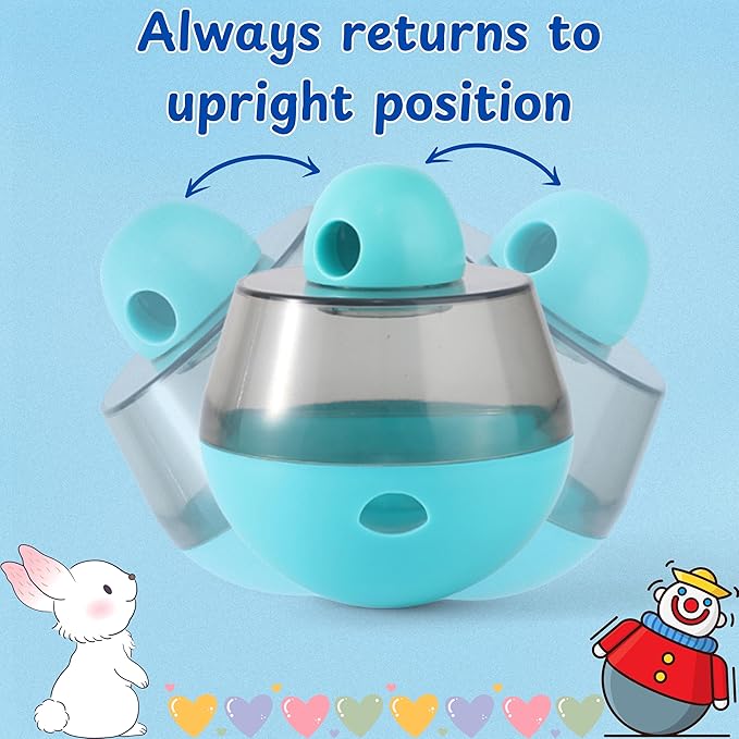 Ferret Treat Ball Interactive Toy Balls for Small Animal, Enrichment Toys Ferrets Dry Food Ball for Ferrets Guinea Pig Rat Chinchilla Hedgehog Bunny, Pet Ferret Accessories (XL, Wiggle)