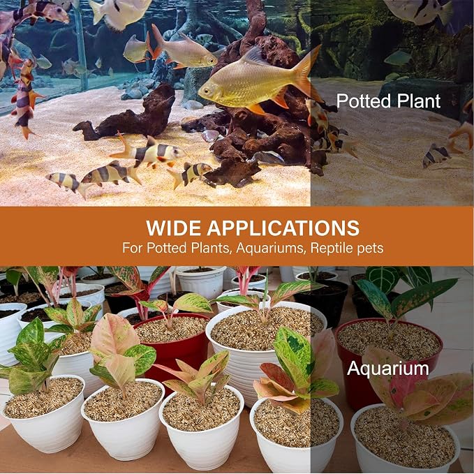 NUPICK 1-3mm Coarse Sand for Plants, 10lb Aquarium Sand for Terrarium | Horticultural Grit for Succulents, Desert Silica Sand for Cactus, Decorative Gravel for Vases Filler, Gold Grit for Bonsai