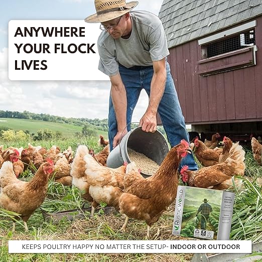 Chickie-Whiz Chicken Dust Bath- All natural Wood Ash Dust Bath for Chickens-Healthier Eggs & Feathers- Chicken Coop Accessories for Farms- no additives (22Lb- 10Kg)