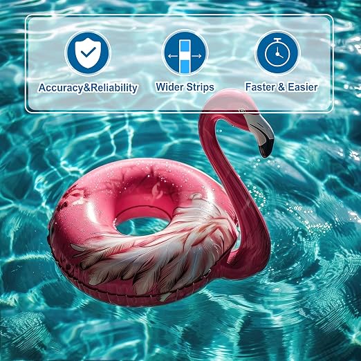 7-Way Pool Test Strips, 100 Strips Water Chemical Testing for Hot tub and Spa, Accurate Test Bromine, Total Alkalinity, pH, Free Chlorine, Total Hardness, Cyanuric Acid, and Total Chlorine