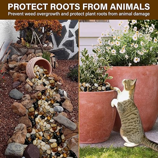 NUPICK 45lb Mix River Rocks for Outdoor Landscaping, 1-2 Inch Pebbles for Indoor Plants, Natural Polished Aquarium Gravel, Decorative Rocks for Succulent, Garden, Vases Fillers, Bird Baths