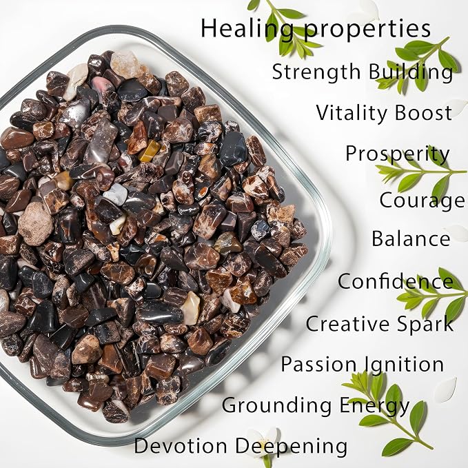 Natural Garnet Crystal Chips 1lb (500+Pieces) -8-15mm Deep Red Gemstone Gravel for Jewelry Making, Healing Crystals, Aquarium Decor, Plants & Crafts ?Stone of Energy & Protection