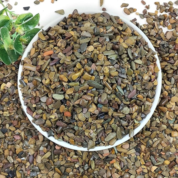 Aquarium Gravel, 5lbs Fish Tank Rocks, 1/8-1/4 inch | Aquascape Substrate for Turtle Tank, River Rocks, Safe for Aquariums, Terrariums