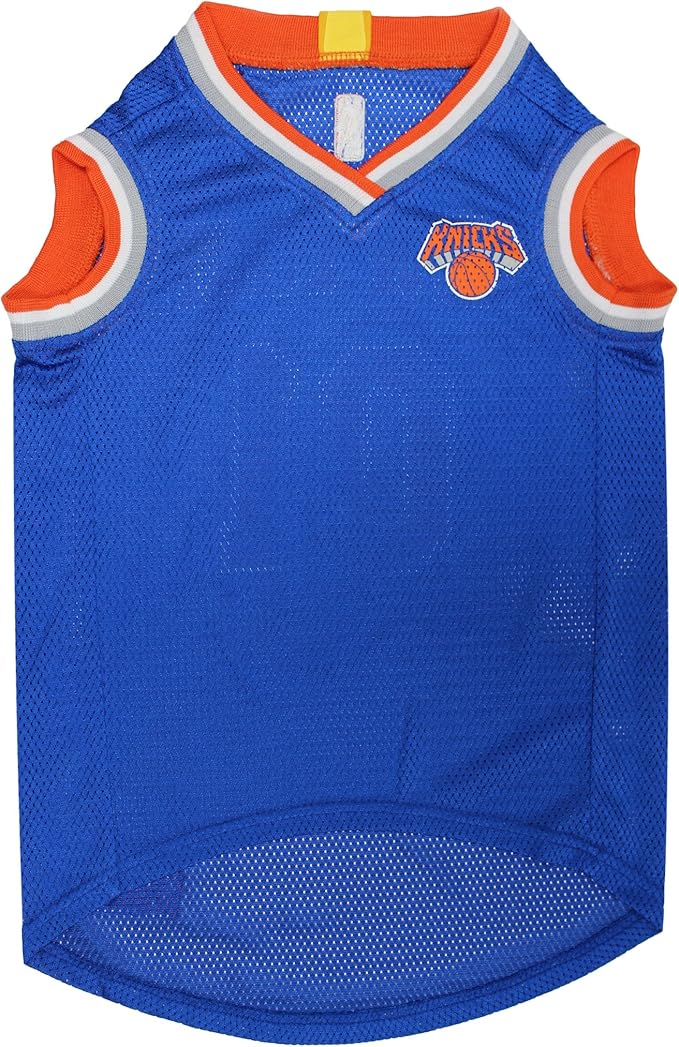 NBA NEW YORK Knicks Dog Jersey, Small - Tank Top Basketball Pet Jersey (Pack of 2)