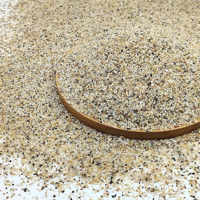 FANTIAN 20 lbs Aquarium Sand, 0.6-1.2 mm Aquarium Substrate for Freshwater Fish Tank. Decorative River Rocks Gravel for Fish Tank, Plants Potted, Fire Pits, Candle, Vase and Crafts