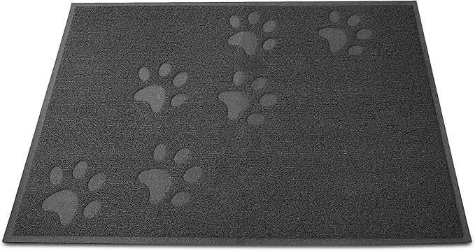 Andalus Medium Cat Litter Mat, Pack of 1 - Waterproof, Non-Slip & Easy to Clean Cat Litter Box Mat for Extra Efficient Pet Litter-Trapping, Grey (23.5” X 15.75”)