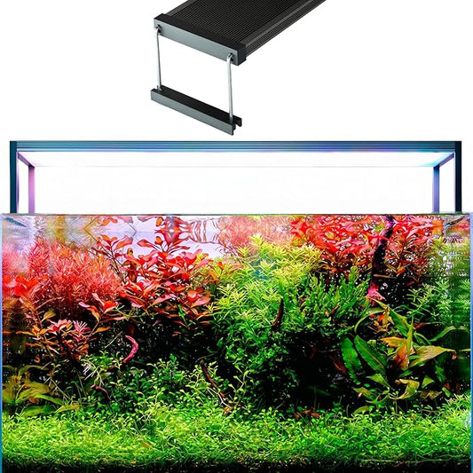 TWINSTAR S Line 300S WRGB LED Aquarium Light, Fits 12-16 Inch Tanks | Bluetooth controller included. WRGB 400-780 nm spectrum for planted tanks, 24-hour timer, 0-100% dimming, sunrise/sunset.