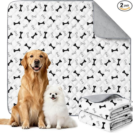 Eterish Reusable Washable Pee Pads for Dogs Large/Extra Large 36'' x 41'' 2 Pack, Absorbent Pet Puppy Dog Training Pads Non-Slip, Waterproof Whelping Potty Pads for Dogs Leak-Proof