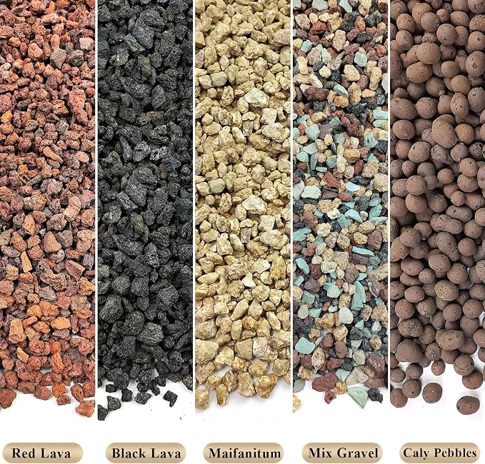 FANTIAN Clay Pebbles for Plants, 5 lbs Aquatic Plant Soil, 8-12 mm | Leca Clay Balls for Plants, Orchid Potting Mix, Soil Drainage, Used in Hydroponic Growing, Help with Root Development