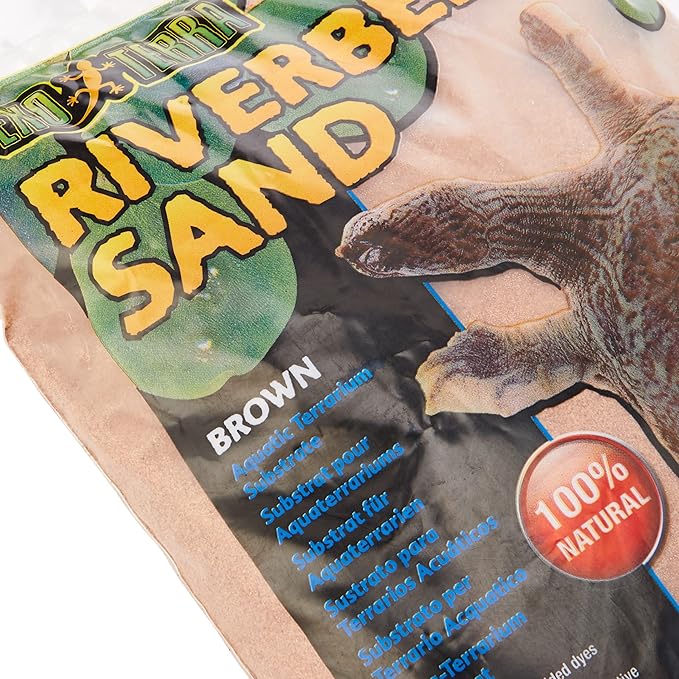 Exo Terra Riverbed Sand, 10-Pounds - Real Riverbed Sand with No Added Dyes or Chemicals (Pack of 3)