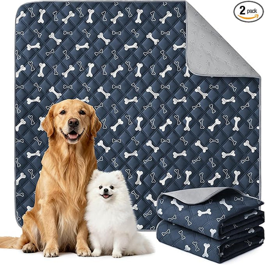 Eterish Reusable Washable Pee Pads for Dogs Large/Extra Large 36'' x 41'' 2 Pack, Absorbent Pet Puppy Dog Training Pads Non-Slip, Waterproof Whelping Potty Pads for Dogs Leak-Proof