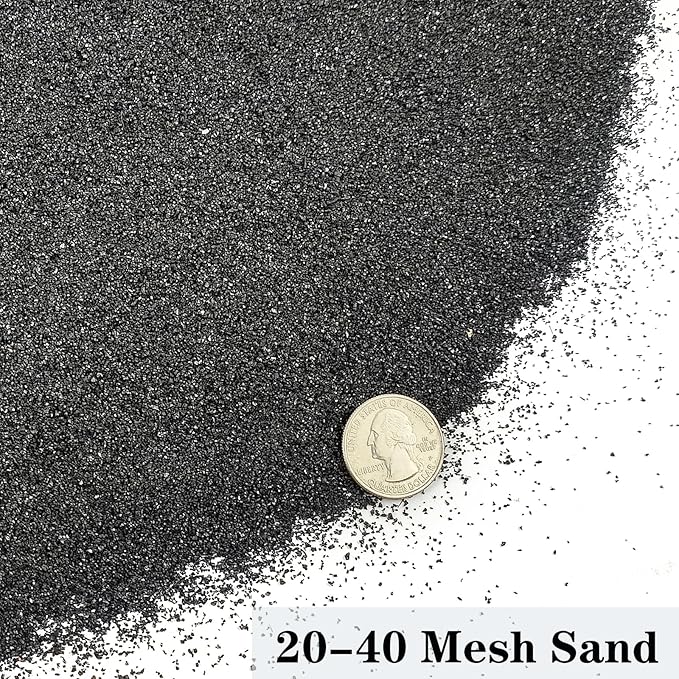 YISZM Aquarium Sand, 5lbs Black Fish Tank Sand, Aquarium Gravel Substrate for Aquascaping, Vivariums, Terrariums, Plants and Crafts