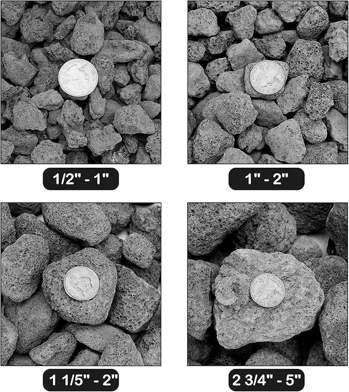 Stanbroil Black Lava Rock Granules 10 lb.Bag (0.8"-1.2") for Fireplaces | Fire Pits, Gas Log Sets