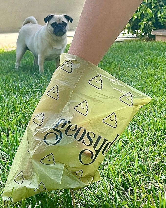Eco-Friendly Dog Poop Bags, Cat Litter Bags, (150 Bags), Dog Poop Bags Rolls, Poop Bag Refill, Dog Waste Bags, 10 Rolls (Unscented)