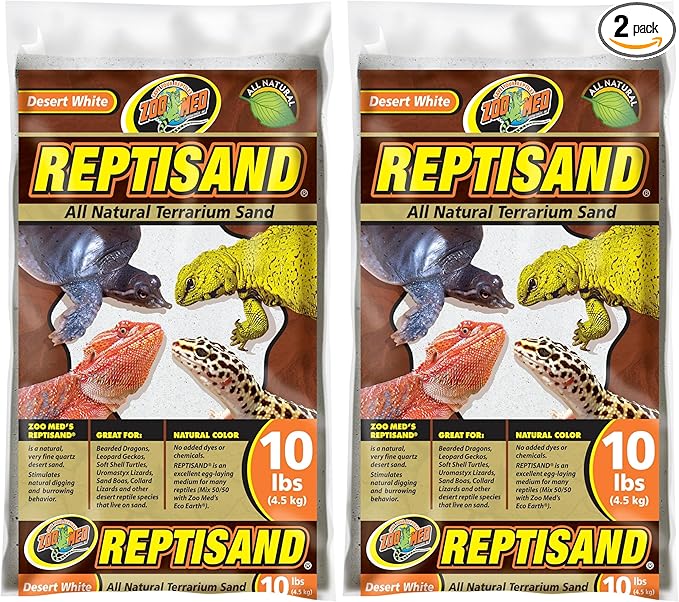Zoo Med ReptiSand®, Desert White, 10 Pounds (Pack of 2)