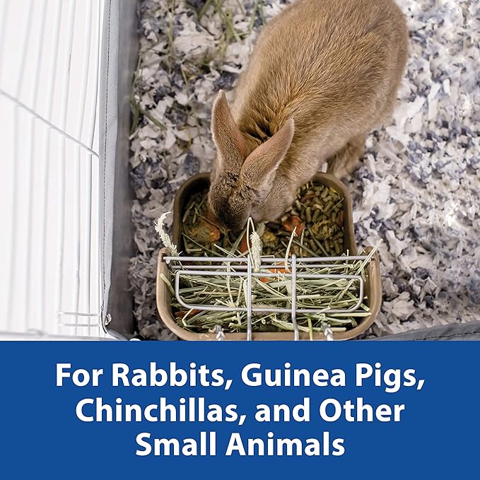 Kaytee Hay & Food Bin Feeder With Quick Locks For Pet Rabbits, Chinchillas, Guinea Pigs and Other Small Animals