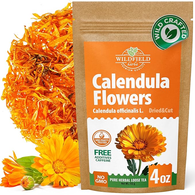 4 oz. Calendula Tea Dried Calendula Flowers Herb Herbal Marigold Tea - 113g Herb