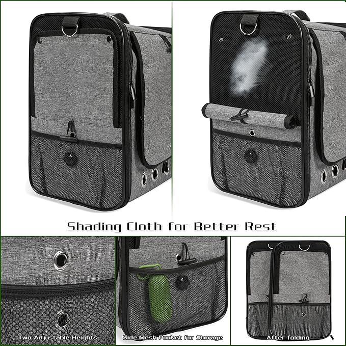 Bird Carrier Bag Bird Travel Cage with Stand, Lightweight Backpack for Parrot, Portable Bird Travel Bag, Pet Transparent Breathable Travel Cage (X-Large)