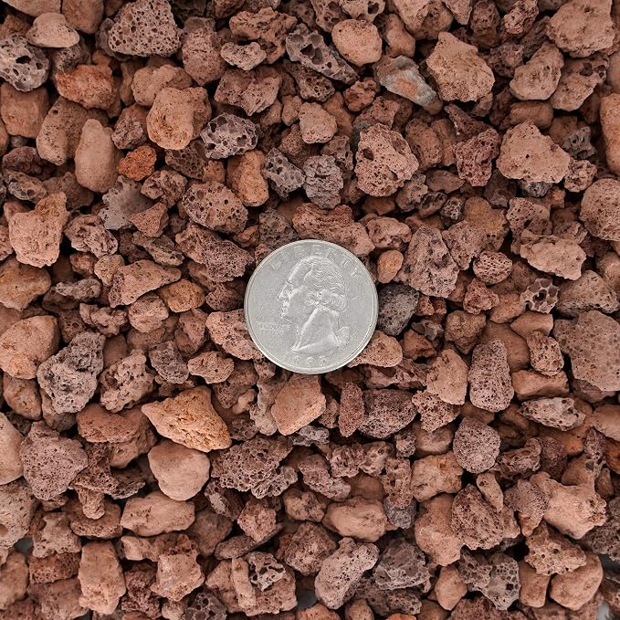 Stanbroil Red Lava Rock Granules, Decorative Rock 10 Pounds (0.1"-0.2") | for Fire Pits, Fire Bowls, Gas Log Sets, Indoor or Outdoor Fireplaces
