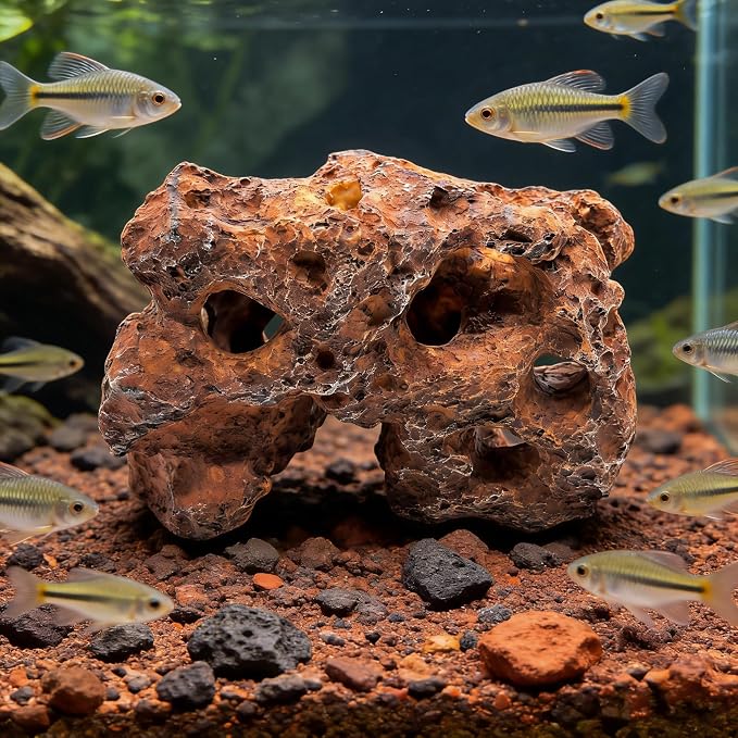 M2cbridge Large Aquarium Resin Holey Rock Hideout Mountain Hideaway Cave A | harmless resin,innovative porous design,multiple entry and exit points